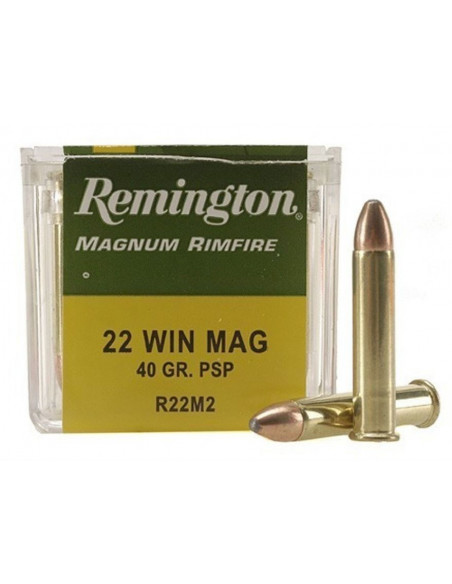 Munición REMINGTON Magnum Rimfire - .22 Magnum - 40 grains PSP - 21172