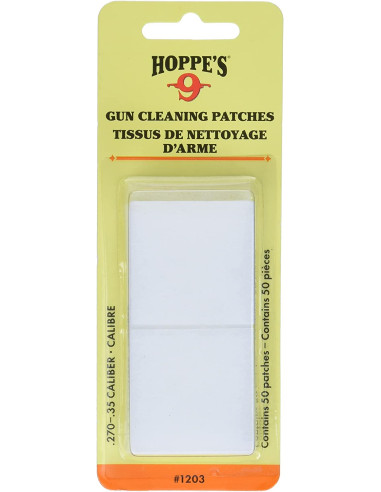 Parches de limpieza sintéticos HOPPE'S - calibre .270-.35 - 1203