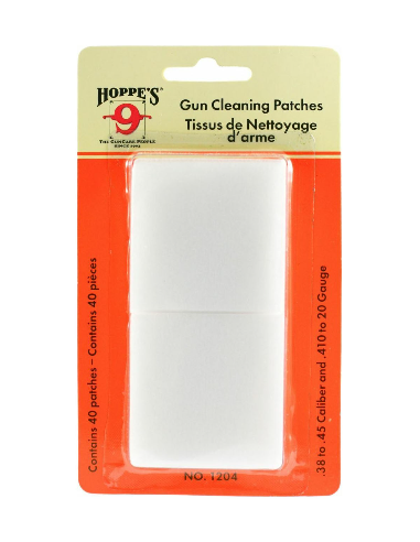 Parches de limpieza sintéticos HOPPE'S - calibre .35-.45 / .410-.20 - 1204