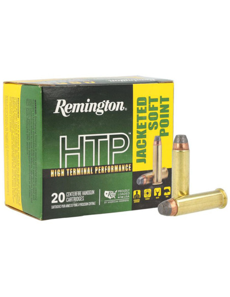 Munición metálica REMINGTON HTP - 44 Rem. Mag. - 240 grains - JSP - 23002