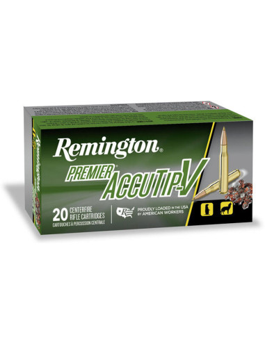 Munición metálica REMINGTON PREMIER ACCUTIP-V - 224 Valkyrie - 60 grains - 21202