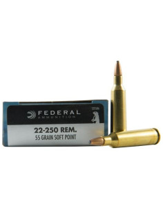 Munición metálica FEDERAL Power-Shok - 22-250 Rem. - 55 grains - SP - 22250A 2