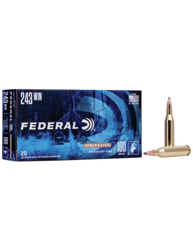 Munición metálica FEDERAL Power-Shok - 243 Win. - 100 grains - SP - 243B