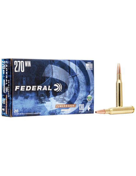 Munición metálica FEDERAL Power-Shok Copper - 270 Win. - 130 grains - HP - 270130LFA