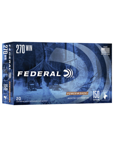 Munición metálica FEDERAL Power-Shok - 270 Win. - 150 grains - SP RN - 270B