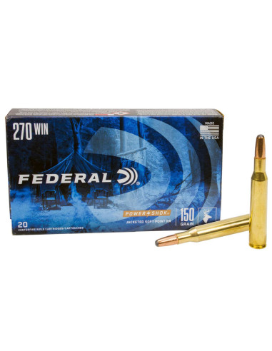 Munición metálica FEDERAL Power-Shok - 270 Win. - 150 grains - SP RN - 270B