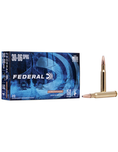 Munición metálica FEDERAL Power-Shok - 30-06 - 150 grains - SP - 3006A
