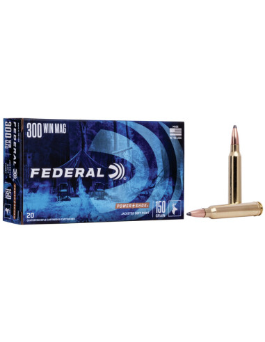 Munición metálica FEDERAL Power-Shok - 300 Win. Mag. - 150 grains - SP - 300WGS
