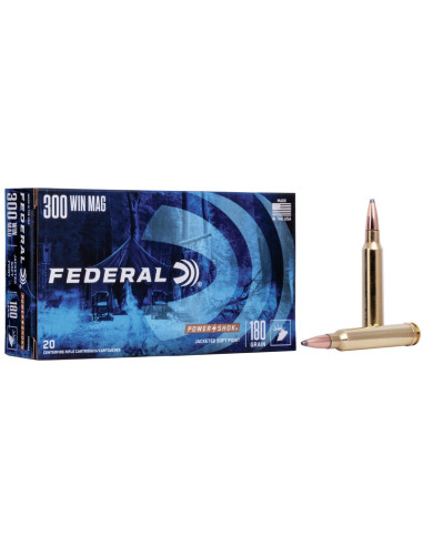 Munición metálica FEDERAL Power-Shok - 300 Win. Mag. - 180 grains - SP - 300WBS