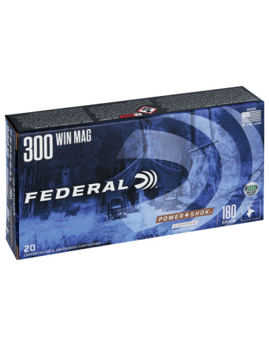 Munición metálica FEDERAL Power-Shok Copper - 300 Win. Mag. - 180 grains - HP - 300W180LFA