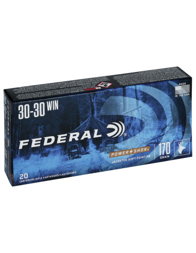 Munición metálica FEDERAL Power-Shok - 30-30 Win. - 170 grains - SP RN - 3030B