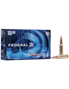 Munición metálica FEDERAL Power-Shok - 308 Win. - 150 grains - SP - 308A