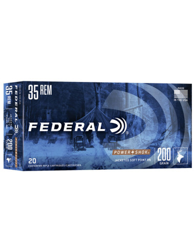 Munición metálica FEDERAL Power-Shok - 35 Rem. - 200 grains - SP RN - 35A