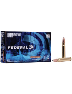 Munición metálica FEDERAL Power-Shok - 8mm. Mauser - 170 grains - SP - 8A