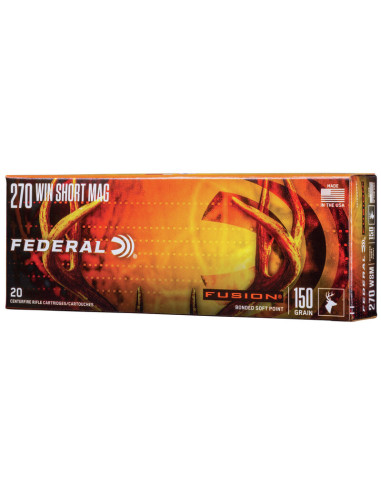 Munición metálica FEDERAL Fusion - 270 WSM - 150 grains - F270WSMFS1