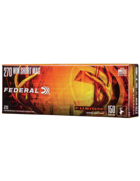 Munición metálica FEDERAL Fusion - 270 WSM - 150 grains - F270WSMFS1