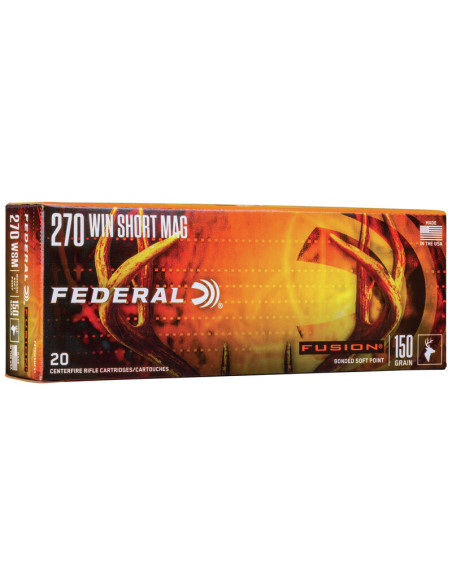 Munición metálica FEDERAL Fusion - 270 WSM - 150 grains - F270WSMFS1