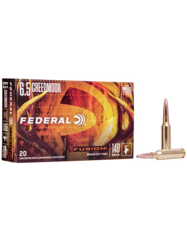 Munición metálica FEDERAL Fusion - 6.5 Creedmoor - 140 grains - F65CRDFS1