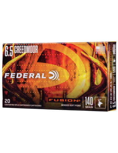 Munición metálica FEDERAL Fusion - 6.5 Creedmoor - 140 grains - F65CRDFS1