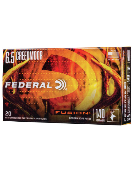 Munición metálica FEDERAL Fusion - 6.5 Creedmoor - 140 grains - F65CRDFS1