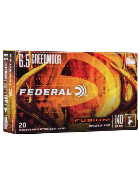 Munición metálica FEDERAL Fusion - 6.5 Creedmoor - 140 grains - F65CRDFS1