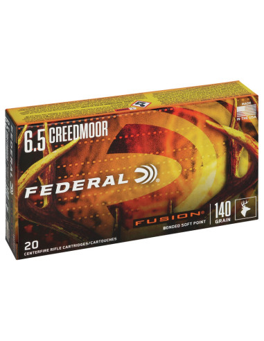Munición metálica FEDERAL Fusion - 6.5 Creedmoor - 140 grains - F65CRDFS1