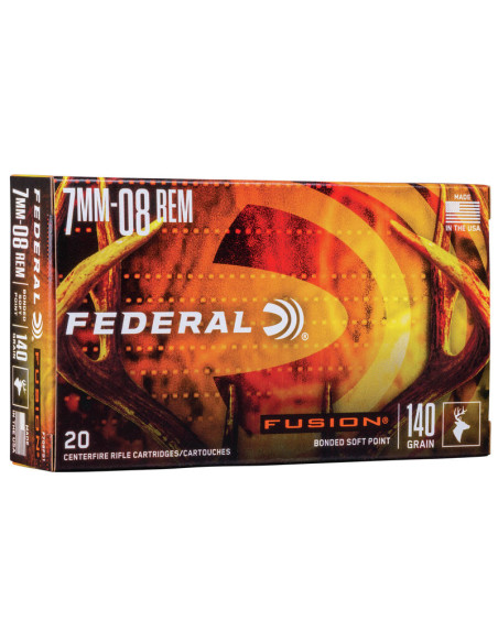 Munición metálica FEDERAL Fusion - 7mm-08 - 140 grains - F708FS1
