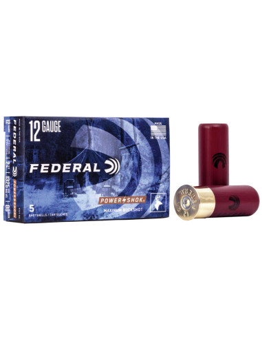 Postas para escopeta 12/70 FEDERAL Power-Shok - 27 bolas - F127 4B
