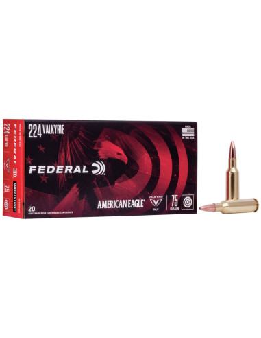 Munición metálica FEDERAL American Eagle - 224 Valkyrie - 75 grains - FMJ - AE224VLK1