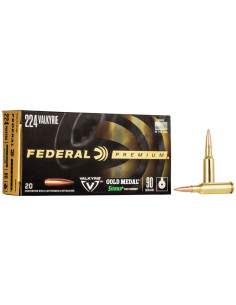 Munición metálica FEDERAL Gold Medal Sierra MatchKing - 224 Valkyrie - 90 grains - GM224VLK1