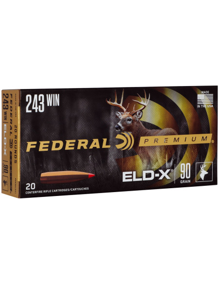 Munición metálica FEDERAL Hornady ELD-X - 243 Win. - 90 grains - P243ELDX1