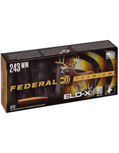 Munición metálica FEDERAL Hornady ELD-X - 243 Win. - 90 grains - P243ELDX1