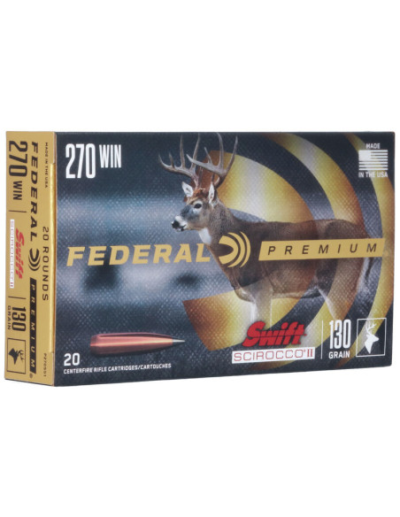 Munición metálica FEDERAL Swift Scirocco II - 270 Win. - 130 grains - P270SS1