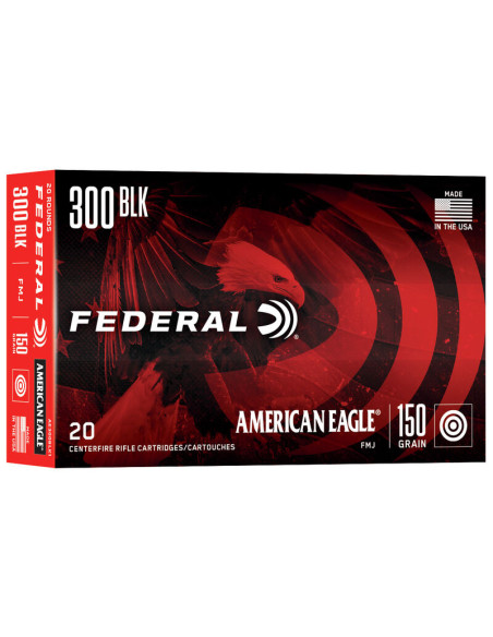 Munición metálica FEDERAL American Eagle - 300 AAC Blk - 150 grains - FMJ - AE300BLK1
