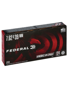 Munición metálica FEDERAL American Eagle - 7.62x39 Soviet - 124 grains - FMJ - A76239A 2