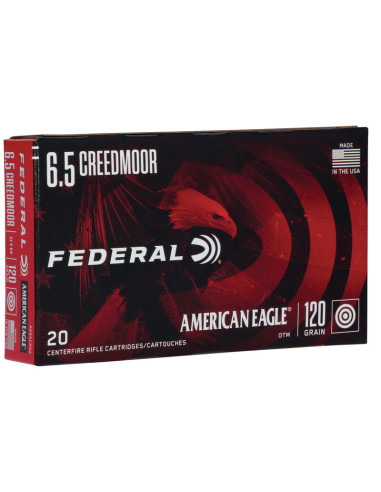 Munición metálica FEDERAL American Eagle - 6.5 Creedmoor - 120 grains - OTM - AE65CRD2