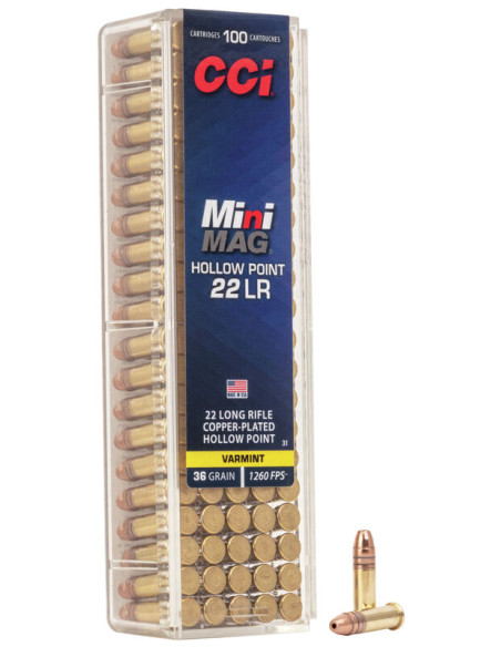 Munición CCI Mini-Mag - .22 LR - 36 grains - CPHP - 31