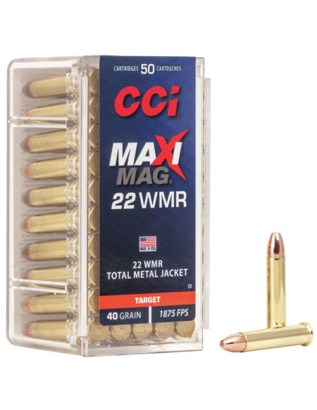 Munición CCI Maxi-Mag - .22 WMR - 40 grains - TMJ - 23