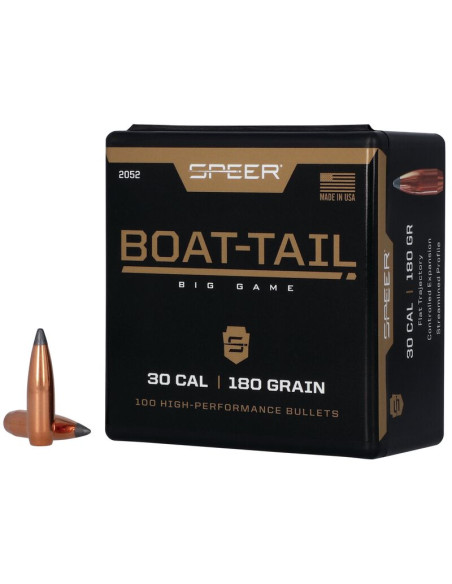 Puntas de bala SPEER Boat-Tail - .308" - 180 grains - 2052