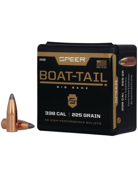 Puntas de bala SPEER Boat-Tail - .338" - 225 grains - 2406