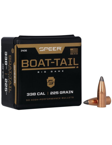 Puntas de bala SPEER Boat-Tail - .338" - 225 grains - 2406