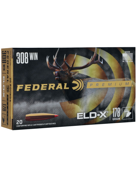 Munición metálica FEDERAL Hornady ELD-X - 308 Win. - 178 grains - P308ELDX1