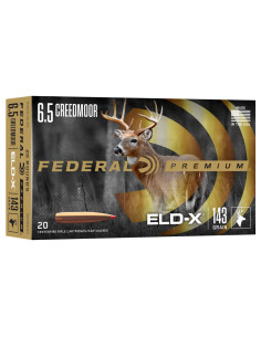 Munición metálica FEDERAL Hornady ELD-X - 6.5 Creedmoor - 143 grains - P65CRDELDX1