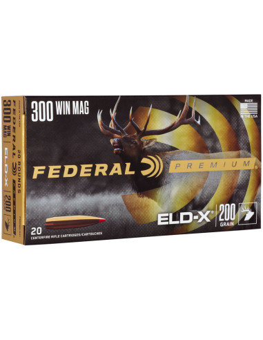 Munición metálica FEDERAL Hornady ELD-X - 300 Win. Mag. - 200 grains - P300WELDX1
