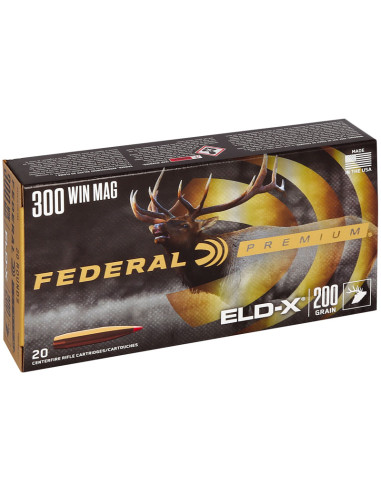 Munición metálica FEDERAL Hornady ELD-X - 300 Win. Mag. - 200 grains - P300WELDX1