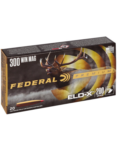 Munición metálica FEDERAL Hornady ELD-X - 300 Win. Mag. - 200 grains - P300WELDX1