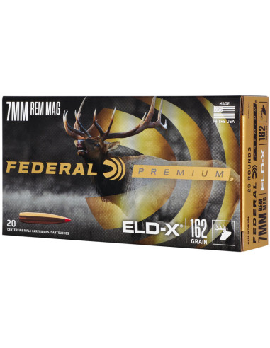 Munición metálica FEDERAL Hornady ELD-X - 7mm. Rem. Mag. - 162 grains - P7RELDX1