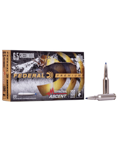 Munición metálica FEDERAL Terminal Ascent - 6.5 Creedmoor - 130 grains - P65CRDTA1
