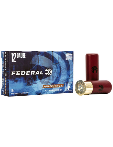 Postas para escopeta 12/70 FEDERAL Power-Shok - 16 bolas - F127 1B