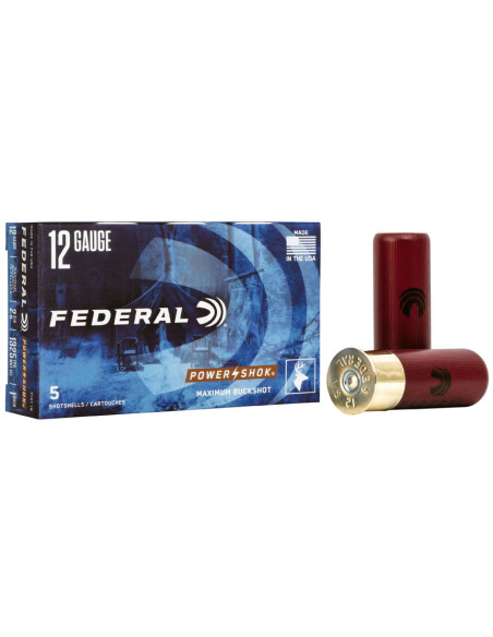 Postas para escopeta 12/70 FEDERAL Power-Shok - 16 bolas - F127 1B